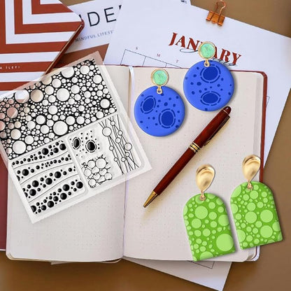 CHGCRAFT Bubbles Silicone Clay Texture Mat Silicone Texture Stamps Clay - Image 5