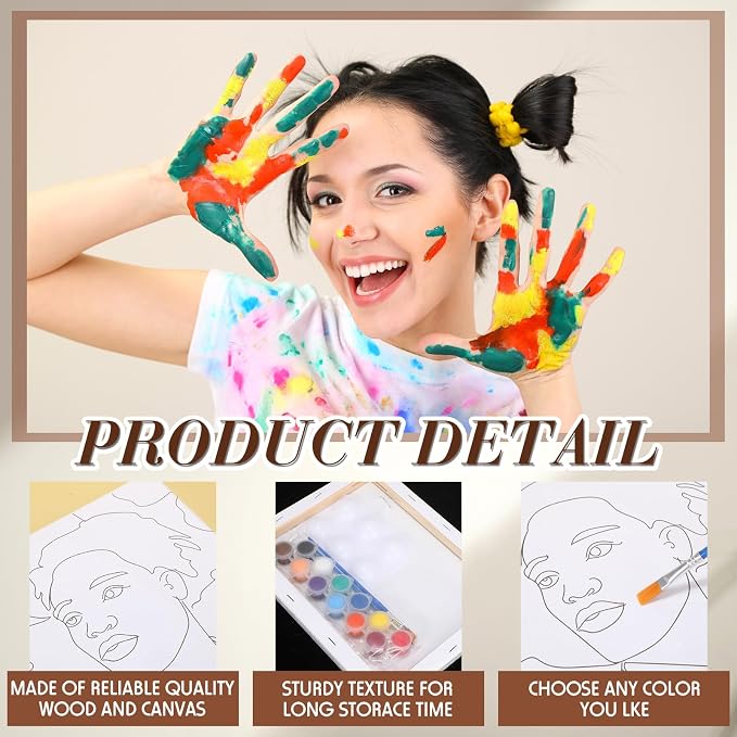 Zhanmai 12 Pack Pre Drawn Canvas - Image 3