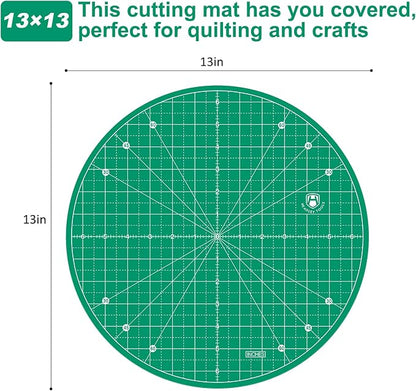 Headley Tools 13"x13" Round Rotating Cutting Mat, Self Healing Mat - Image 3