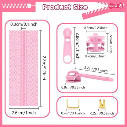 DOITEM Zipper Tape 3 mm Nylon Endless Zipper Set - Image 3