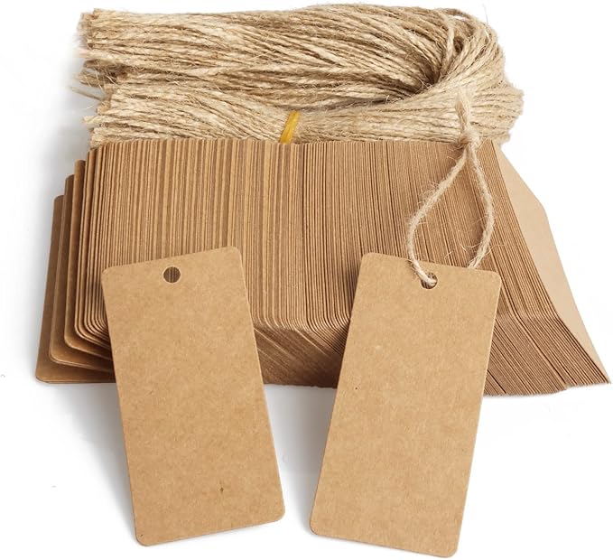 200pcs Kraft Paper Gift Tags by LAOBAN