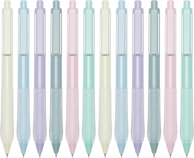 Gel Pens Black Ink Fine Point 0.5mm Retractable Cute Pen by Aisibeiger