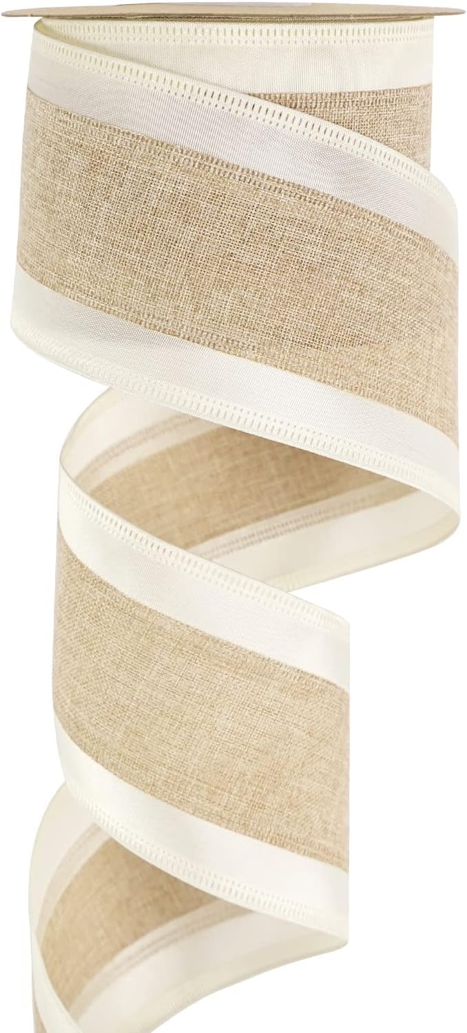MEEDEE Burlap Wired Ribbon by MEEDEE