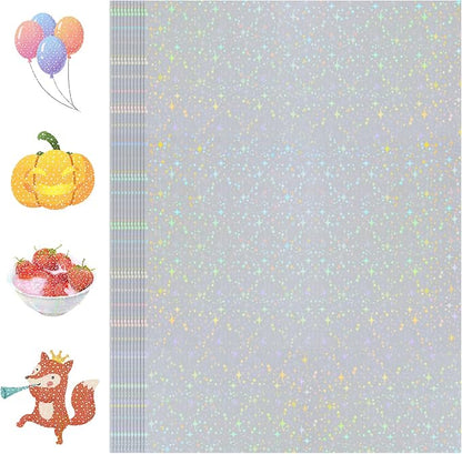 36 Sheets Holographic Sticker Paper Transparent Holographic Laminate Sheets by Buynow
