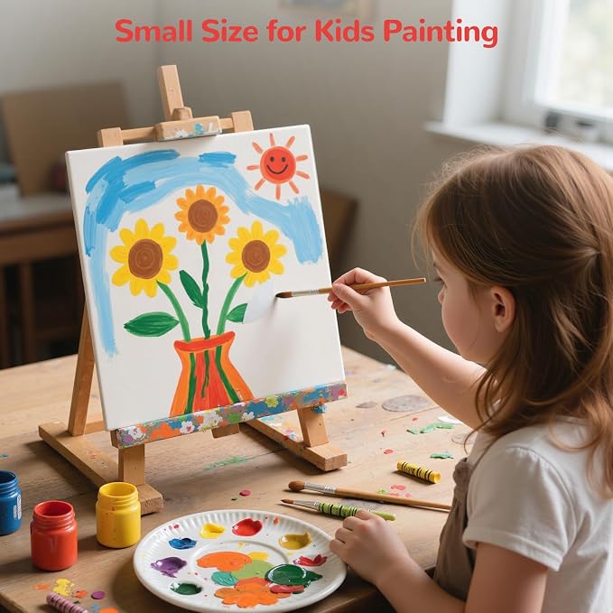 Small Canvas Boards for Kids Painting 56Pcs of 5x5, 10x10 inch Flat Square - Image 3