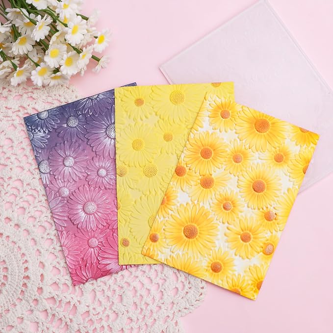 BAOFALI 3D Embossing Folder for Card Making, Beautiful Sunflower Plastic - Image 5