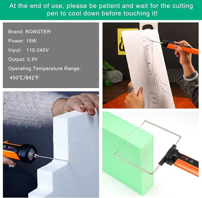 4 in 1 Hot Wire Electric Foam Cutter kit, Styrofoam Cutting Tool 15W/ 6V - Image 4