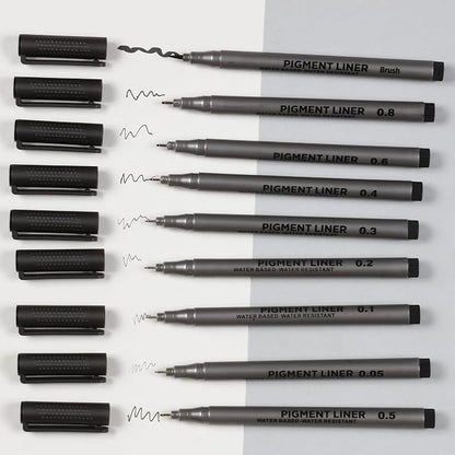 Incraftables Calligraphy Brush Pens – Pack of 9 Assorted Tips – Black Chisel - Image 6
