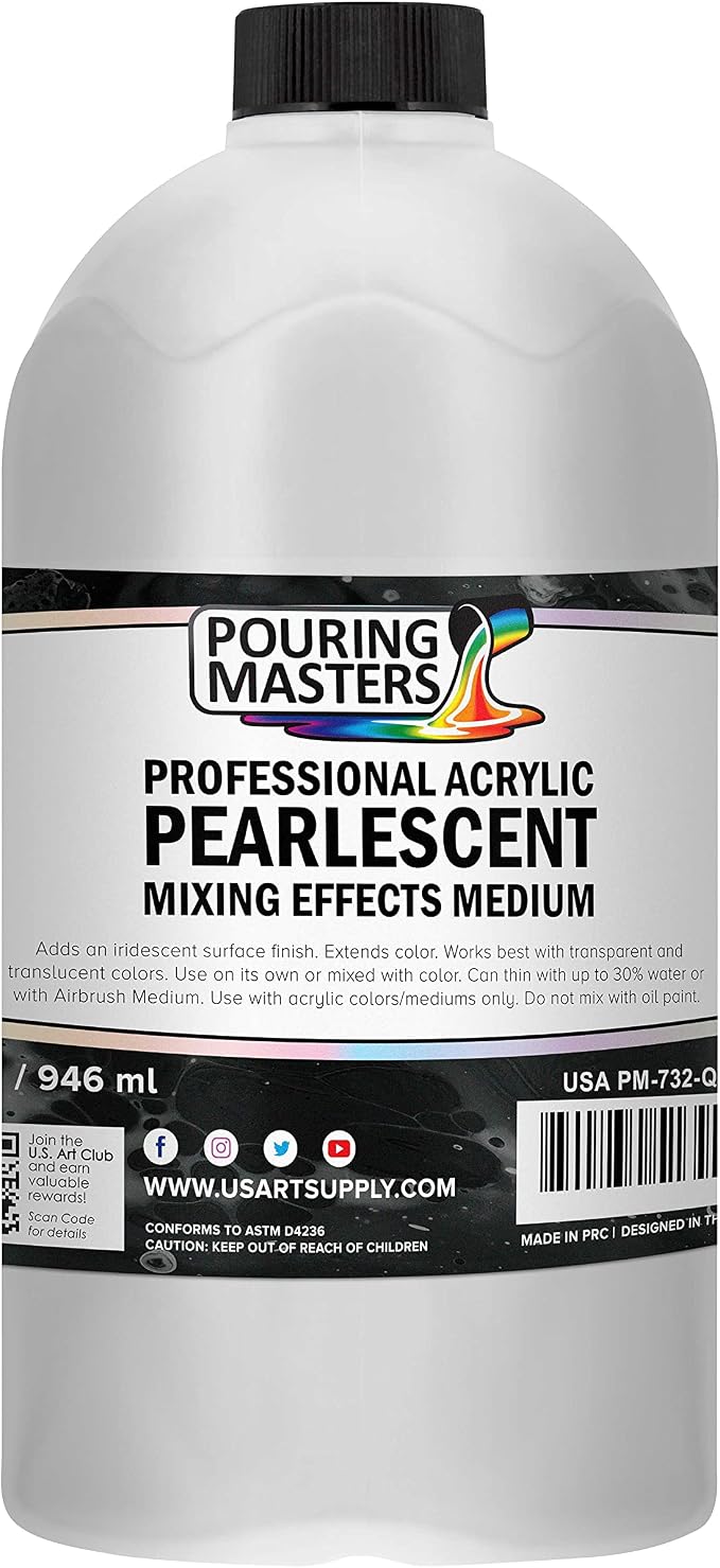 Pouring Masters 32 Oz Acrylic Pearlescent Effects Medium by Pouring+Masters
