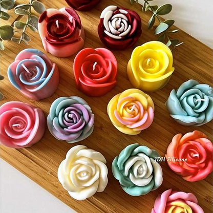 3 PCS Rose Silicone Molds Soap 3D Flower Mold Candle Mold Clay Resin Molds - Image 2