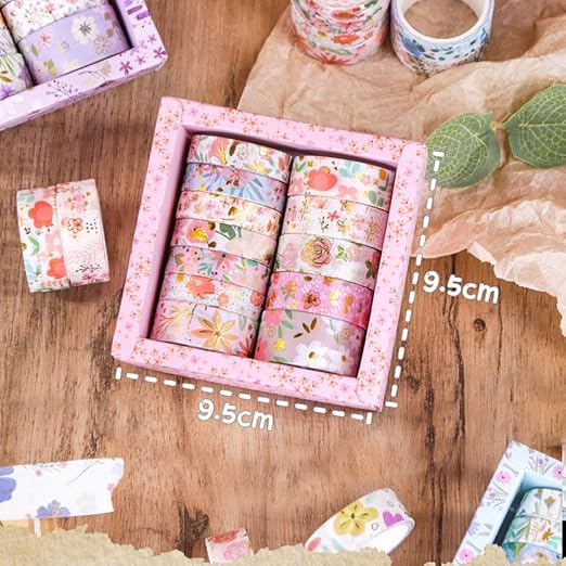MAFELOE 2 Meters Long 12 Rolls Washi Tape Set, Decorative Adhesive Supplies - Image 3