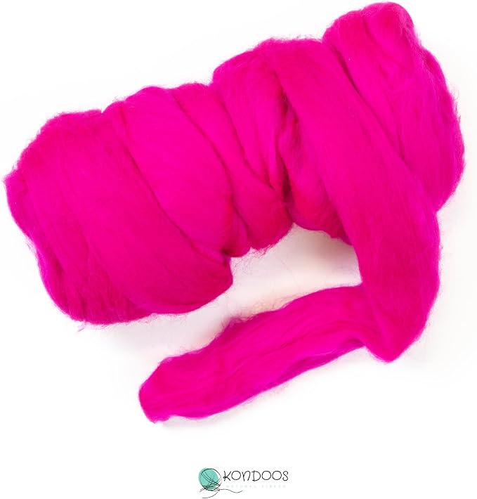 Colored Natural Wool roving, 8 OZ. Best Wool - Image 2