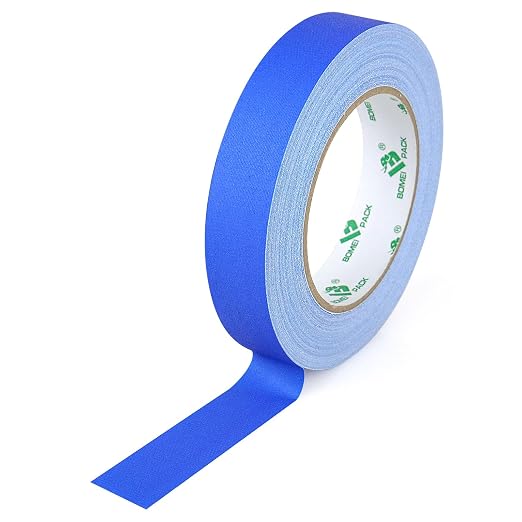 BOMEI PACK Blue Gaffer Tape, Matte Non-Reflective, 1inch x 30yds No Residue - Image 4