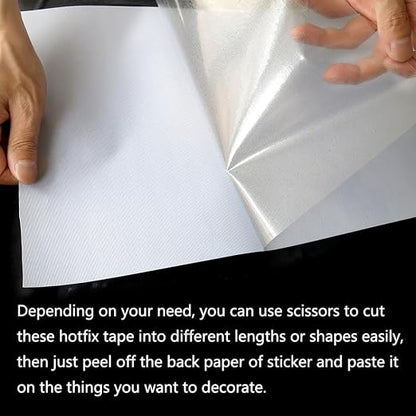 Blinginbox Hotfix Tape, Hot Fix Rhinestones Transfer Film Paper Iron on - Image 3