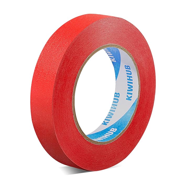 Red Painters Tape, 1 inch x 60 Yards by KIWIHUB