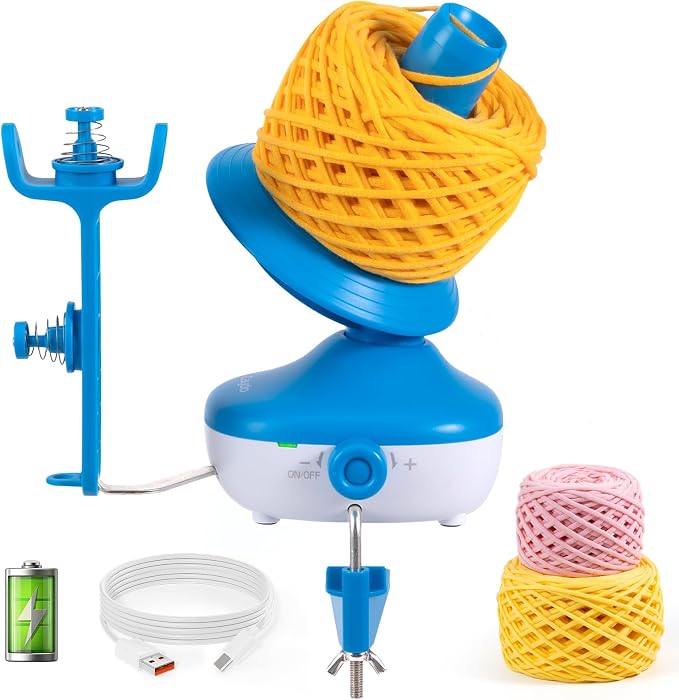 Caydo Electric Yarn Winder, Cordless Rechargeable Automatic Yarn Cake Winder by Caydo