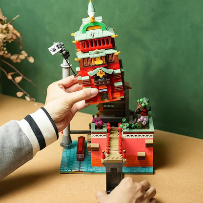 Flowers Japanese Castle House Building Kit Compatible - Image 3
