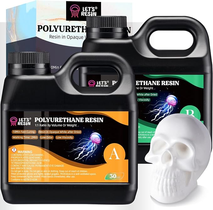 LET'S RESIN Polyurethane Resin, 60oz 2 Part Casting Resin, Fast Cured Resin by LETSRESIN