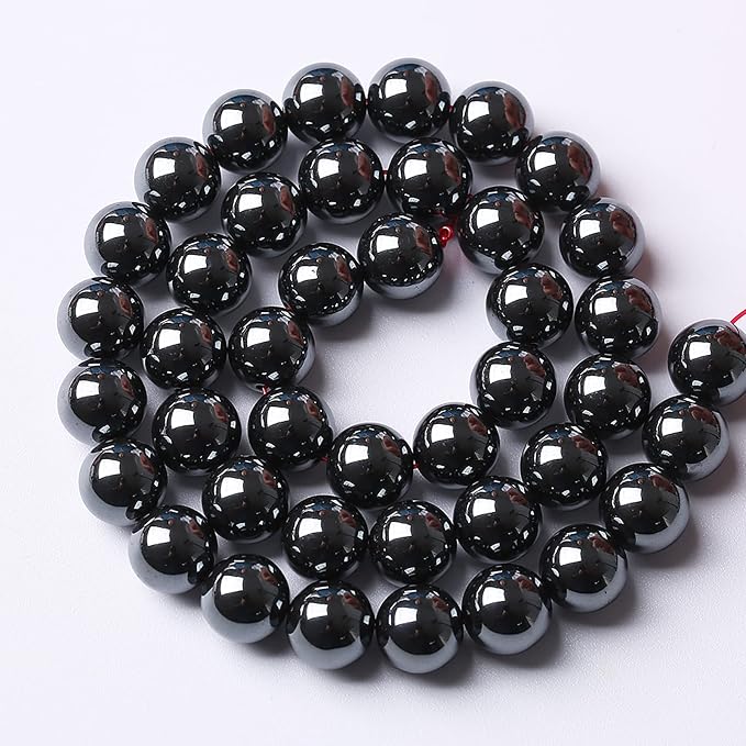 36pcs 12mm AAA Black Hematite Beads Crystal Energy Stone Healing Power Natural - Image 5