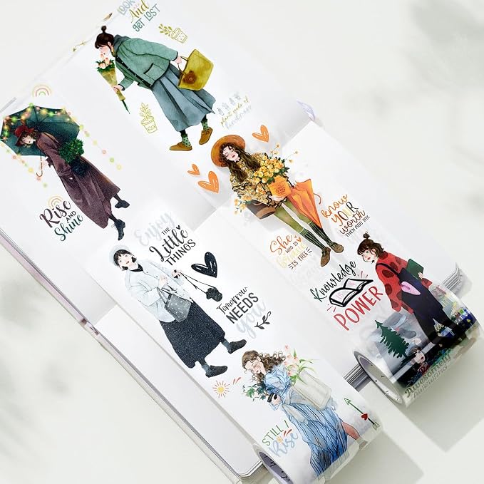 WT Fiery Dream Wide Washi Tape, Single Roll, Original Designs, Modern Fashion - Image 2