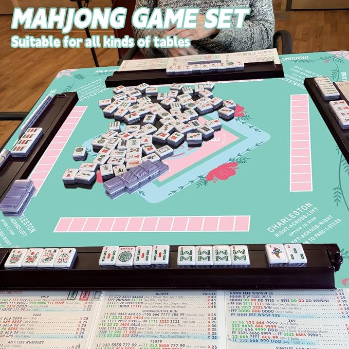 Mahjong Table Mat: 32.4 * 32.4 Inches Non-Slip and Noise-Reducing Mahjong Mat - Image 4