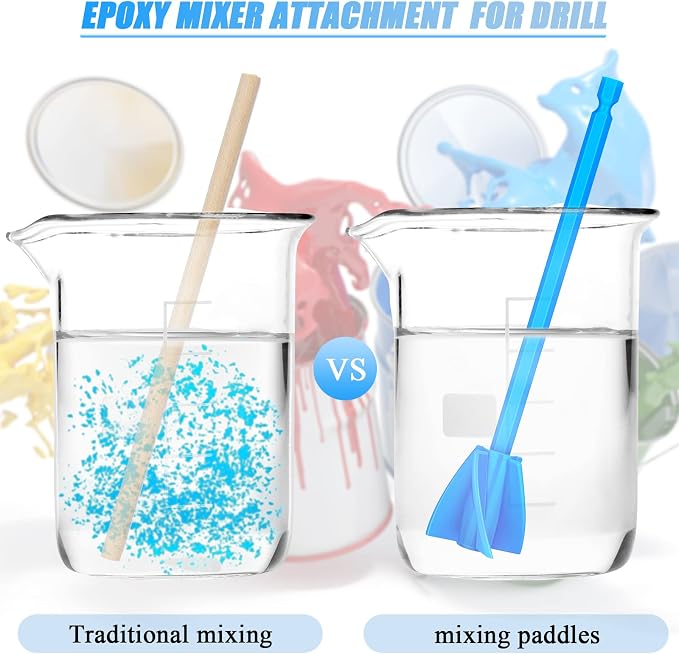12 Pieces Paint Mixer Drill Attachment, Helix Paint Mixer Resin Drill Mixer - Image 5