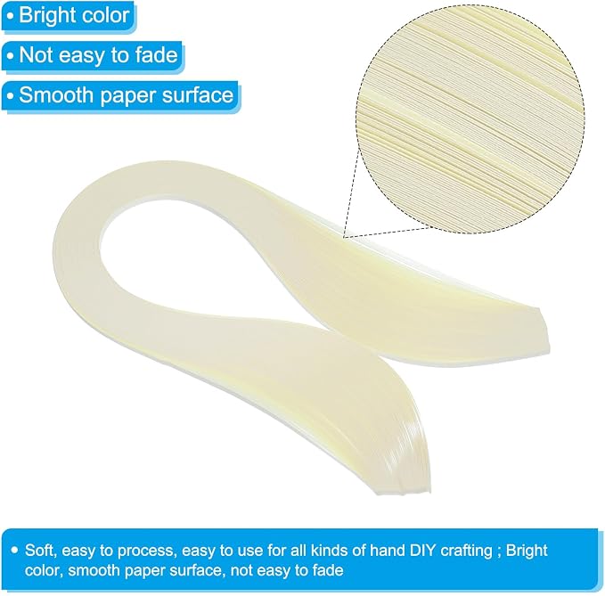 PATIKIL 600pcs Quilling Strips Paper 1/8" 39cm Origami Paper Quilling Strip - Image 3