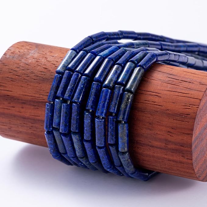 Natural Lapis Lazuli Cylinder Tube Beads 4x13mm 38cm/str Loose Semi Gemstone - Image 5