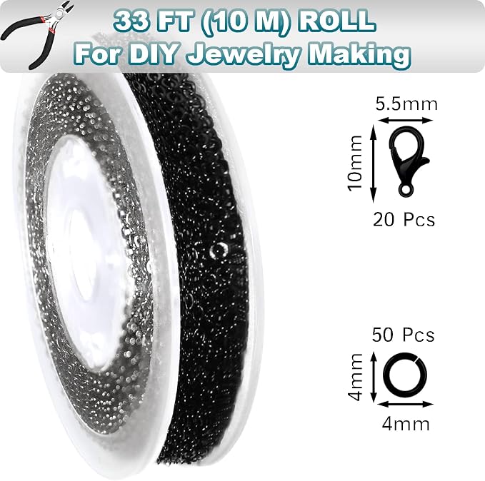 Jishi 33ft Link Cable Chain Roll 2mm - Image 2