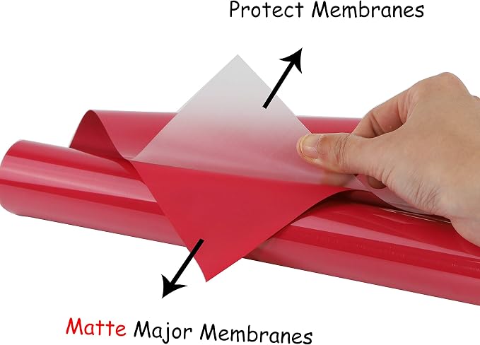 guangyintong Heat Transfer Vinyl Red HTV Rolls, Matte Surface Red HTV Vinyl - Image 3