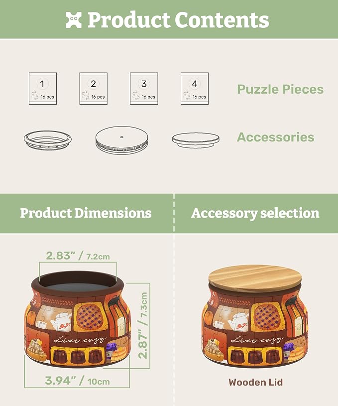 PieceRelax 3D Puzzle Jar 64 Plastic Pieces - Image 6