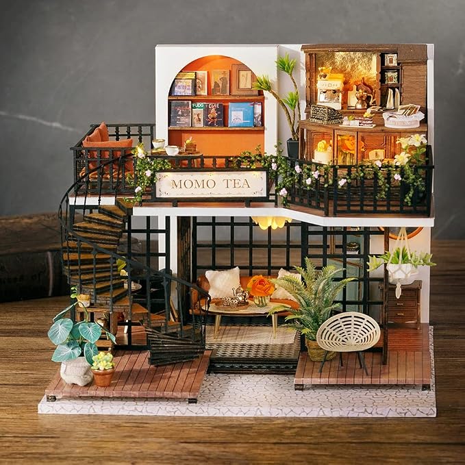 TuKIIE DIY Miniature Dollhouse Furniture Kit, 1:24 Scale Creative Room Wooden - Image 2