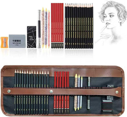 Heshengping Drawing Pencils Sketch Pencil Art Supplies Set by Heshengping