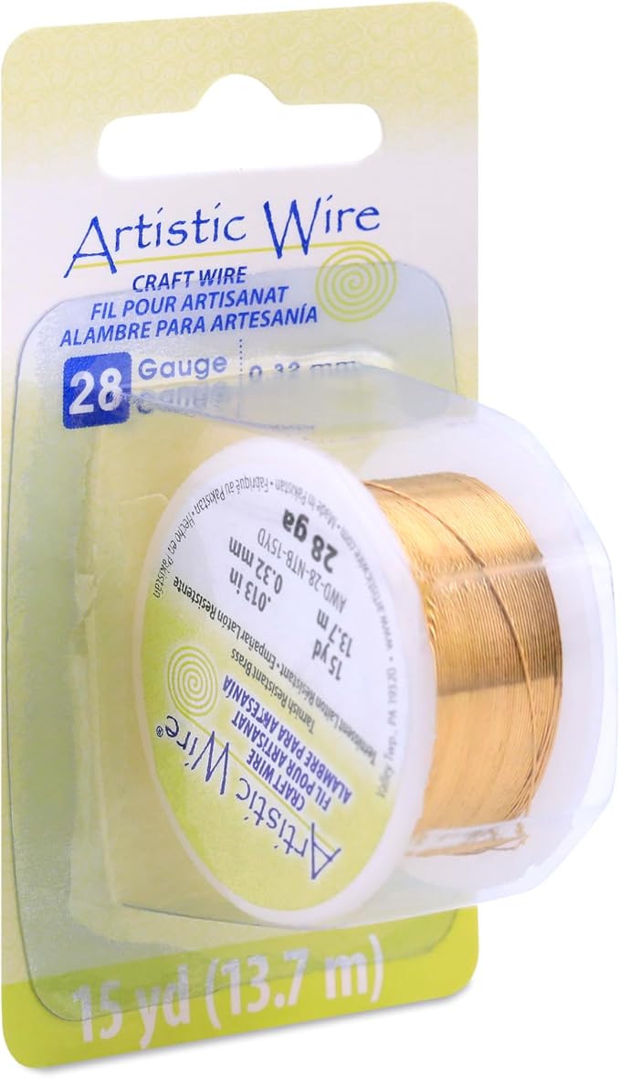 Artistic Wire 28 Gauge Tarnish Resistant Brass Craft Jewelry Wrapping Wire by Unknown
