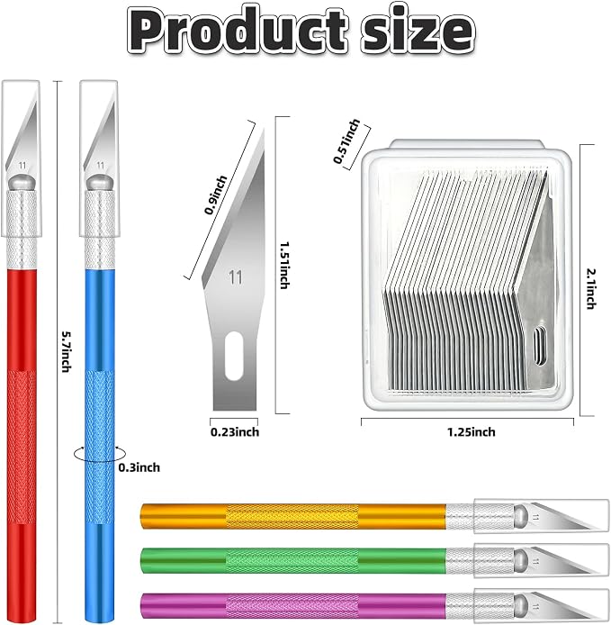 55 Pack Exacto Knife, Hobby Knife Set - Image 2