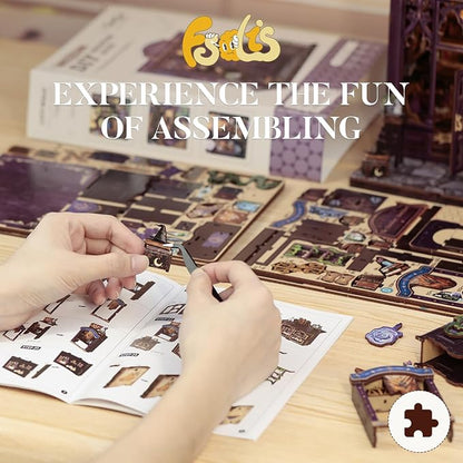 Fsolis Book Nook Kit, DIY Scene Miniature House Kit - Image 5