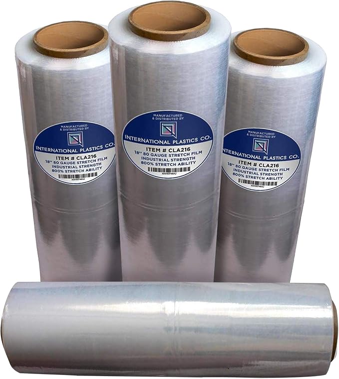 International Plastics Co. 18" Stretch Film/Wrap 1500 feet 7 Layers 80 Gauge - Image 2