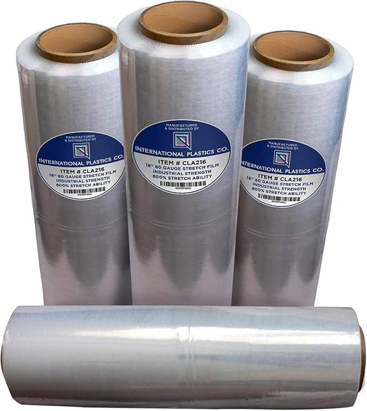 International Plastics Co. 18" Stretch Film/Wrap 1500 feet 7 Layers 80 Gauge by InternationalPlasticsCo