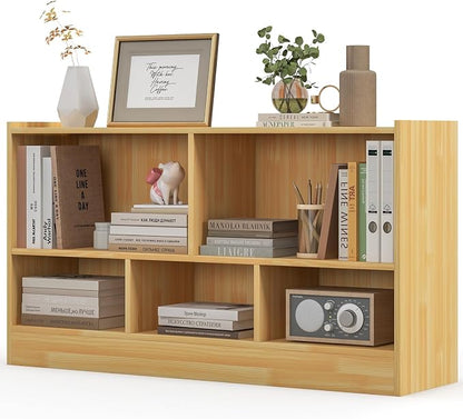 LOKO 2 Tier 5 Cube Bookcase, Open Shelf Storage Cabinet, Wooden Display Cabinet by LOKO