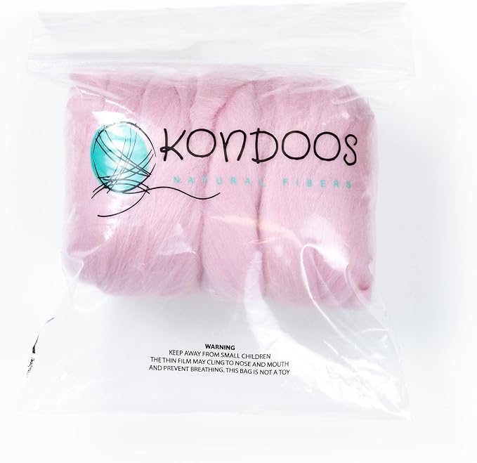 Colored Natural Wool roving, 8 OZ. Best Wool - Image 3