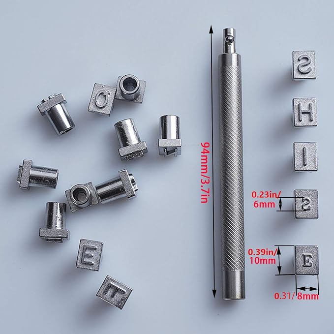 26 PCS Capital Leathercraft Metal Letter Stamps Punch Set, 1/4” Steel Printing - Image 4