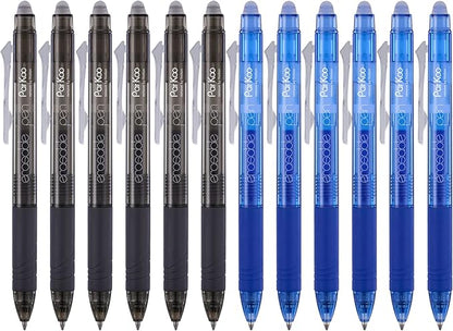 ParKoo Retractable Erasable Gel Pens Clicker Fine Point 0.7 mm, No Need by Parkoo