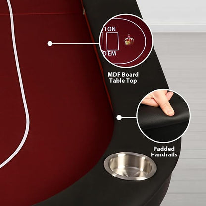 Upgrade 91'' Foldable Poker Table - Image 4