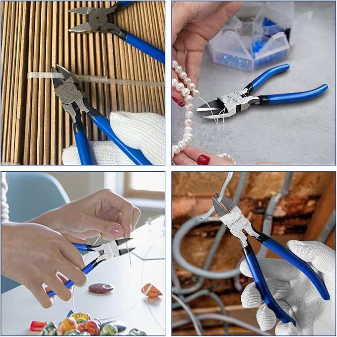 Wire Cutters 2 Pack KAIHAOWIN 6 Inch Wire Cutters Set Spring Loaded Wire Snips - Image 7