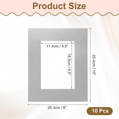 uxcell 10Pcs Picture Mats, 8 x 10 Mat Board Center - Image 2