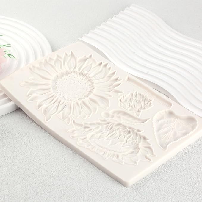 Oversized Sunflower Silicone Mold Leaves Cake Decoration Fondant Mold - Image 8