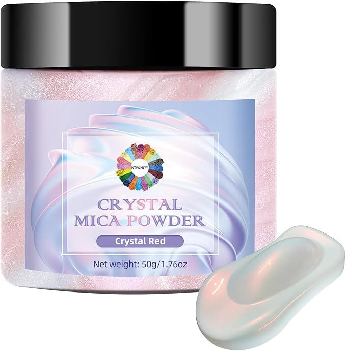 Crystal Red Mica Powder for Epoxy Resin，Natural Shimmer Mica Powder Used for by NTWJNJY