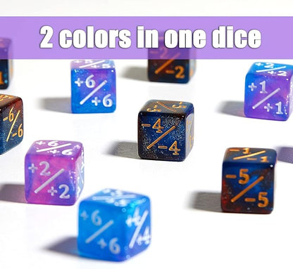 Sumind 24 Pcs Magic Life Counter Dice -1/+1 Counters Commander Buff Tokens 6 - Image 3