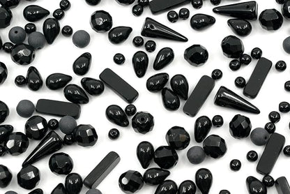 2.1oz of Glass Bead Mix with Drops, Table-Cut and fire Polish Czech Beads - Image 3