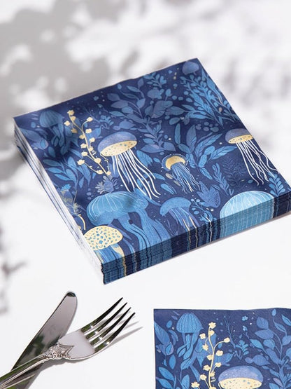 Premium Designer Paper Napkins, 3-Ply 6.5 x 6.5-inches Fold Disposable - Image 11